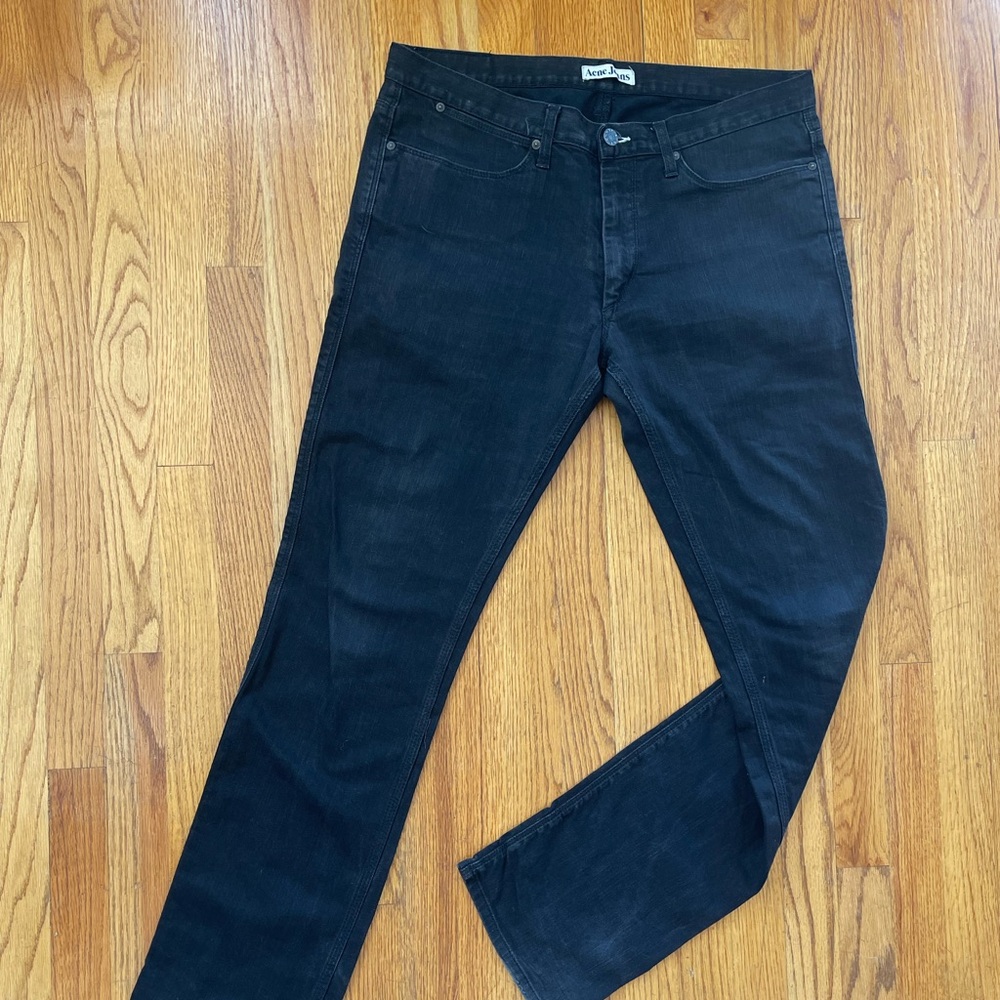 Vintage Acne Men's Black Straight Jeans
